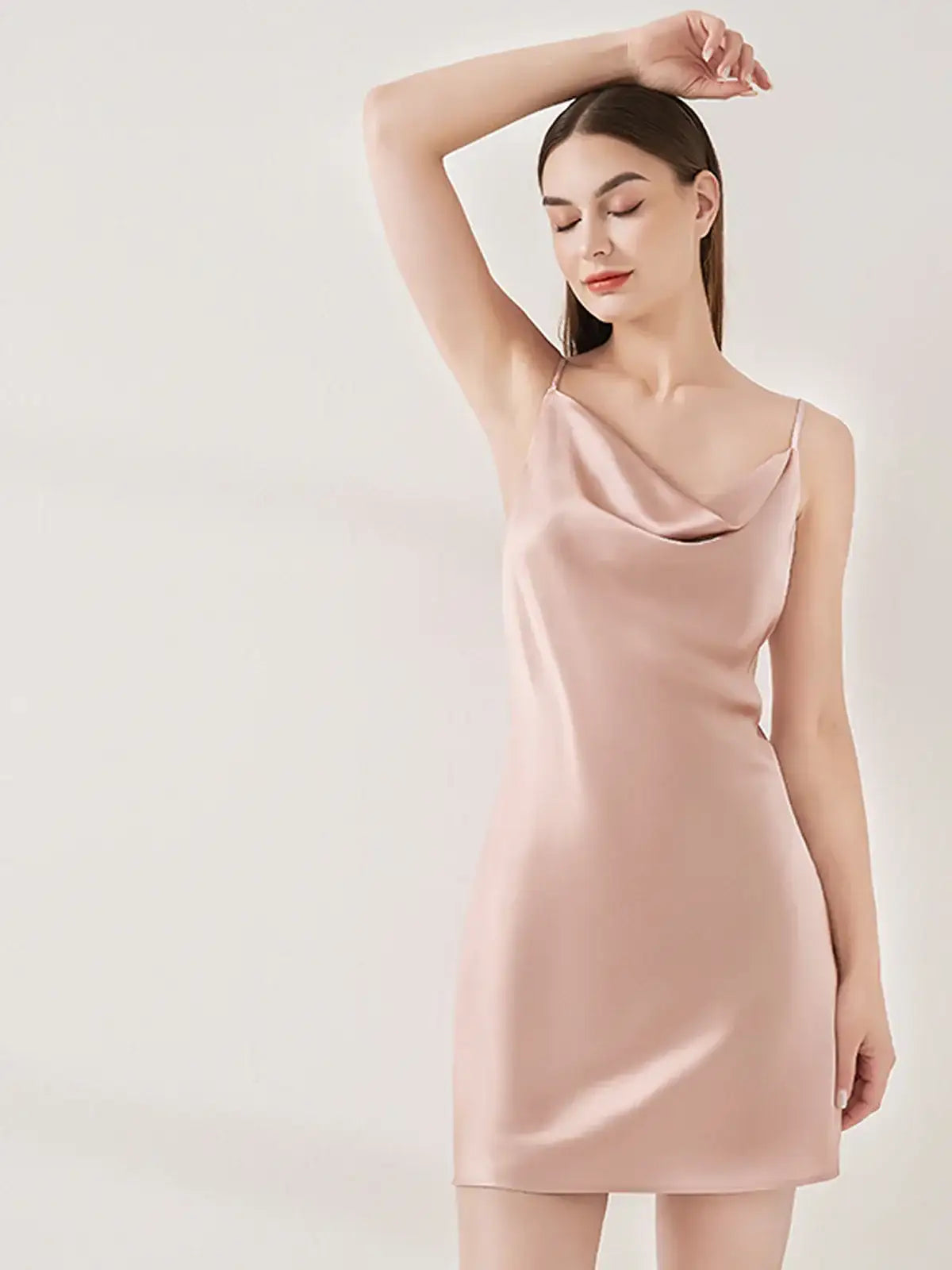Sexy Swing Neck Suspender Dress - JANCESILK