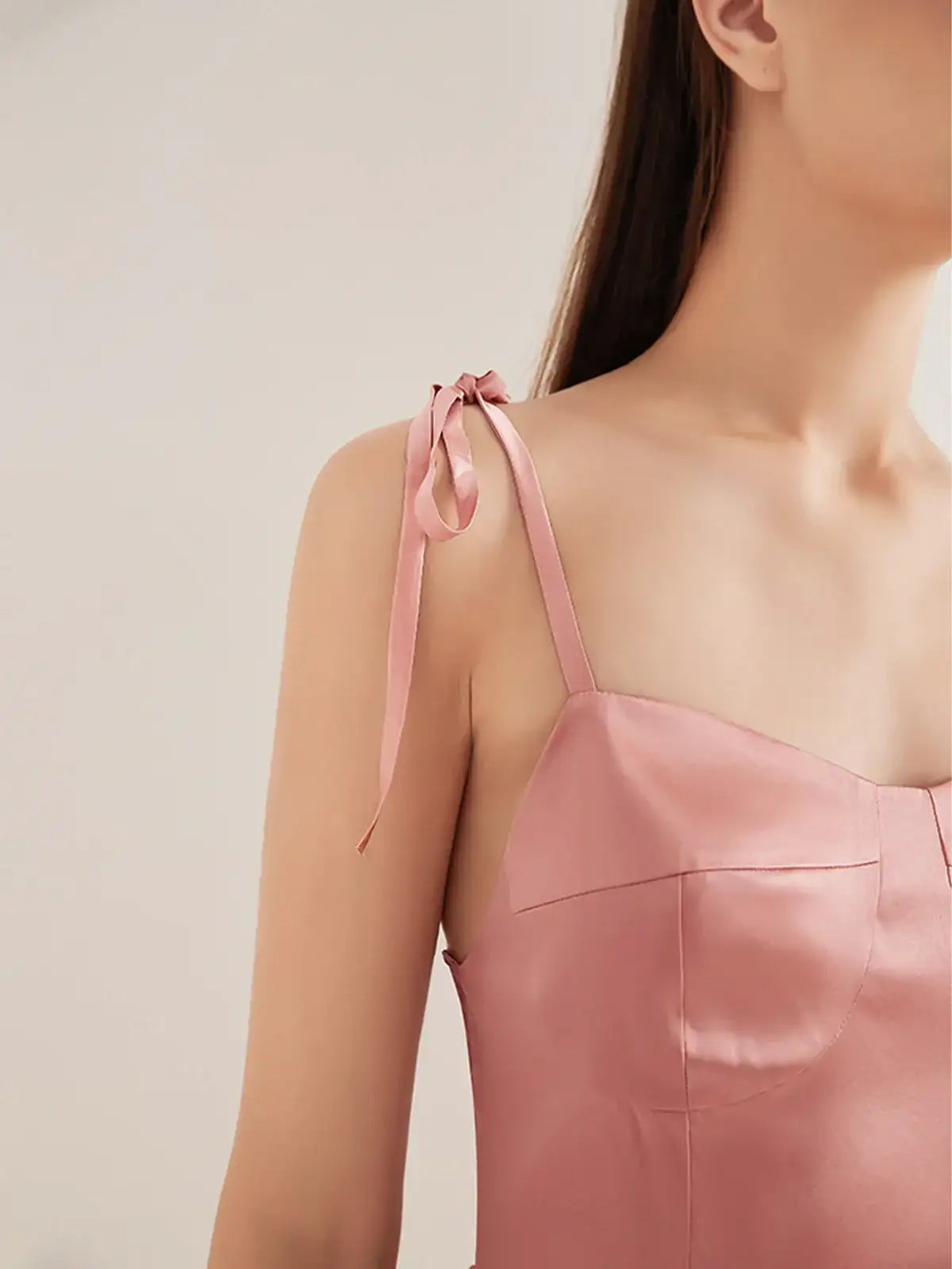 Tie-Sleeve Slip Dress - JANCESILK