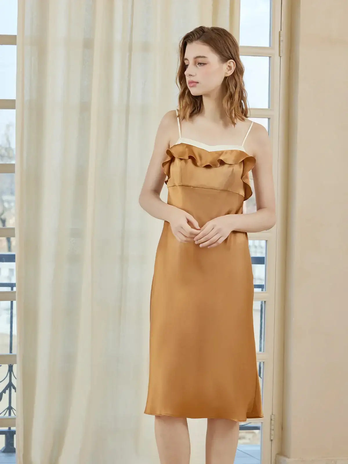 Sexy hollow back suspender skirt - JANCESILK