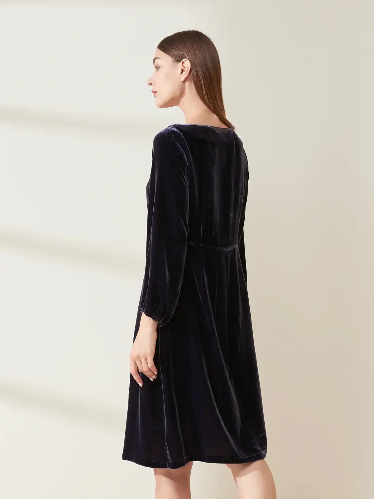 Silk Velvet Dress - JANCESILK