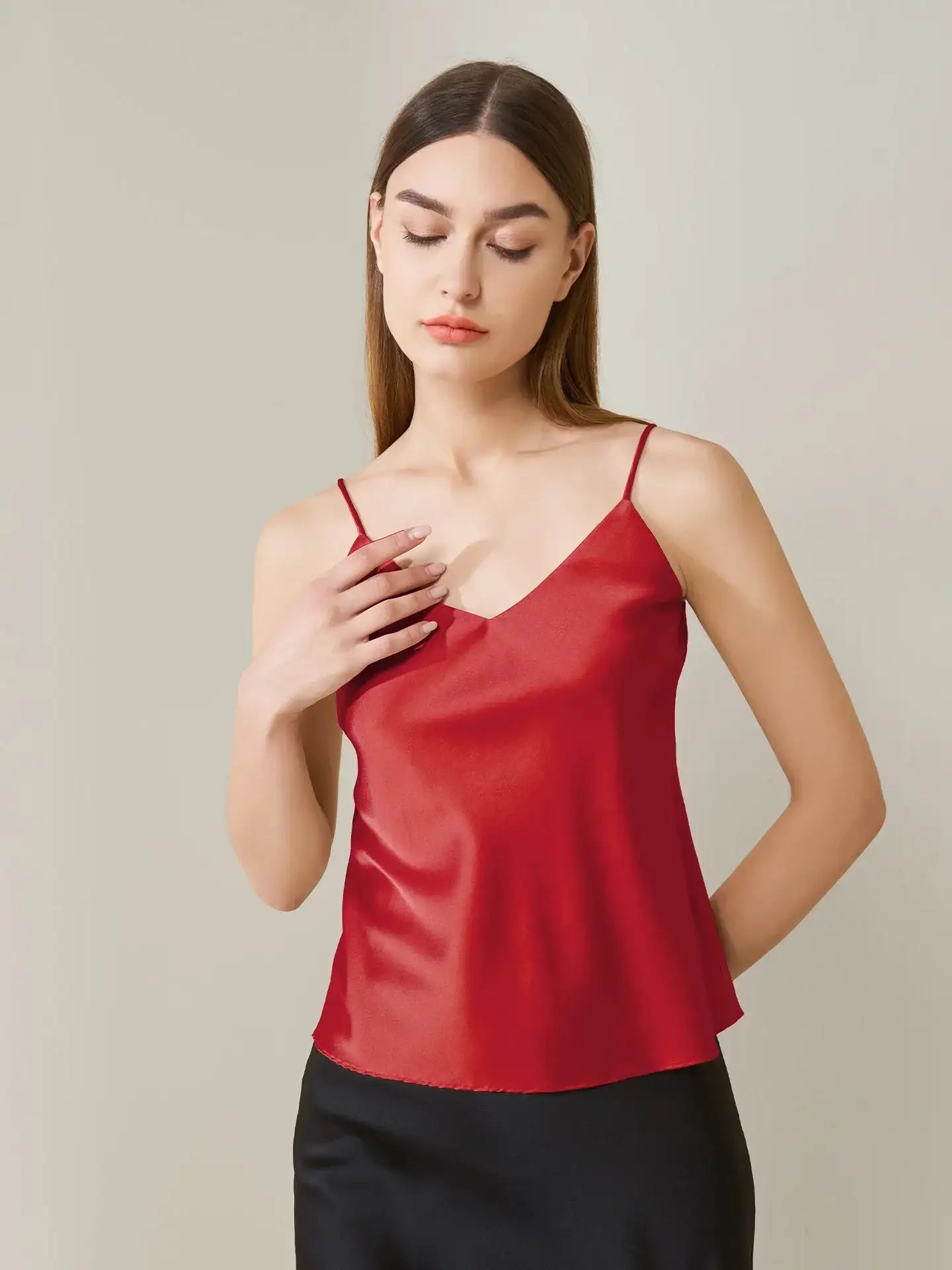 Silk Stretch Satin Camisole Top