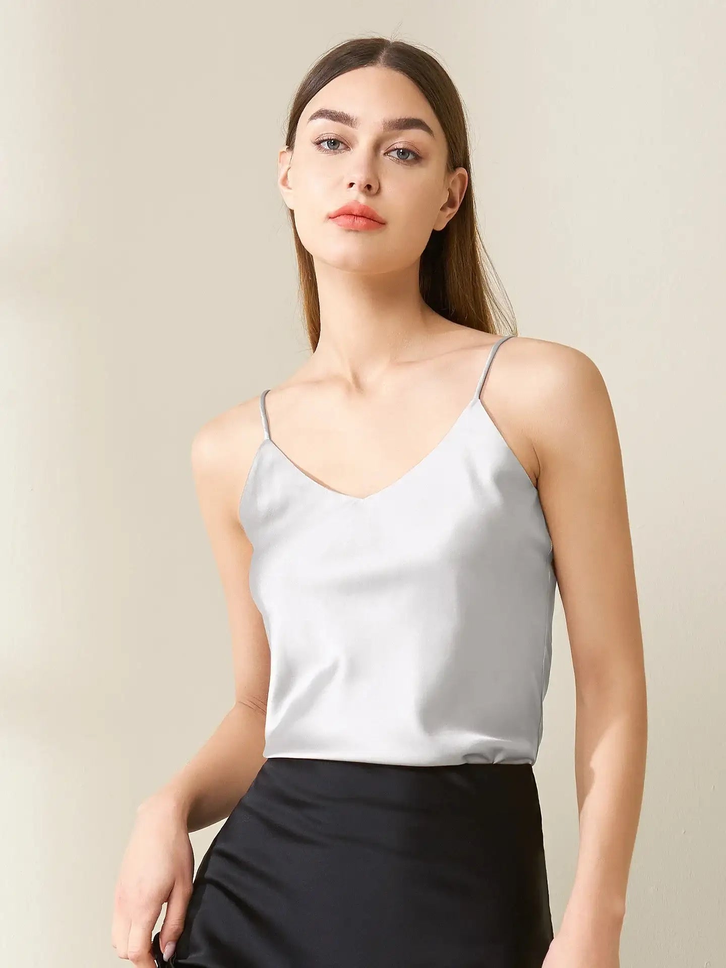 Silk Stretch Satin Camisole Top