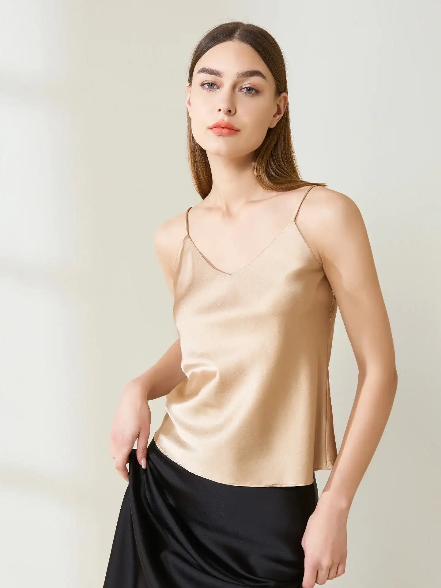 Silk Stretch Satin Camisole Top
