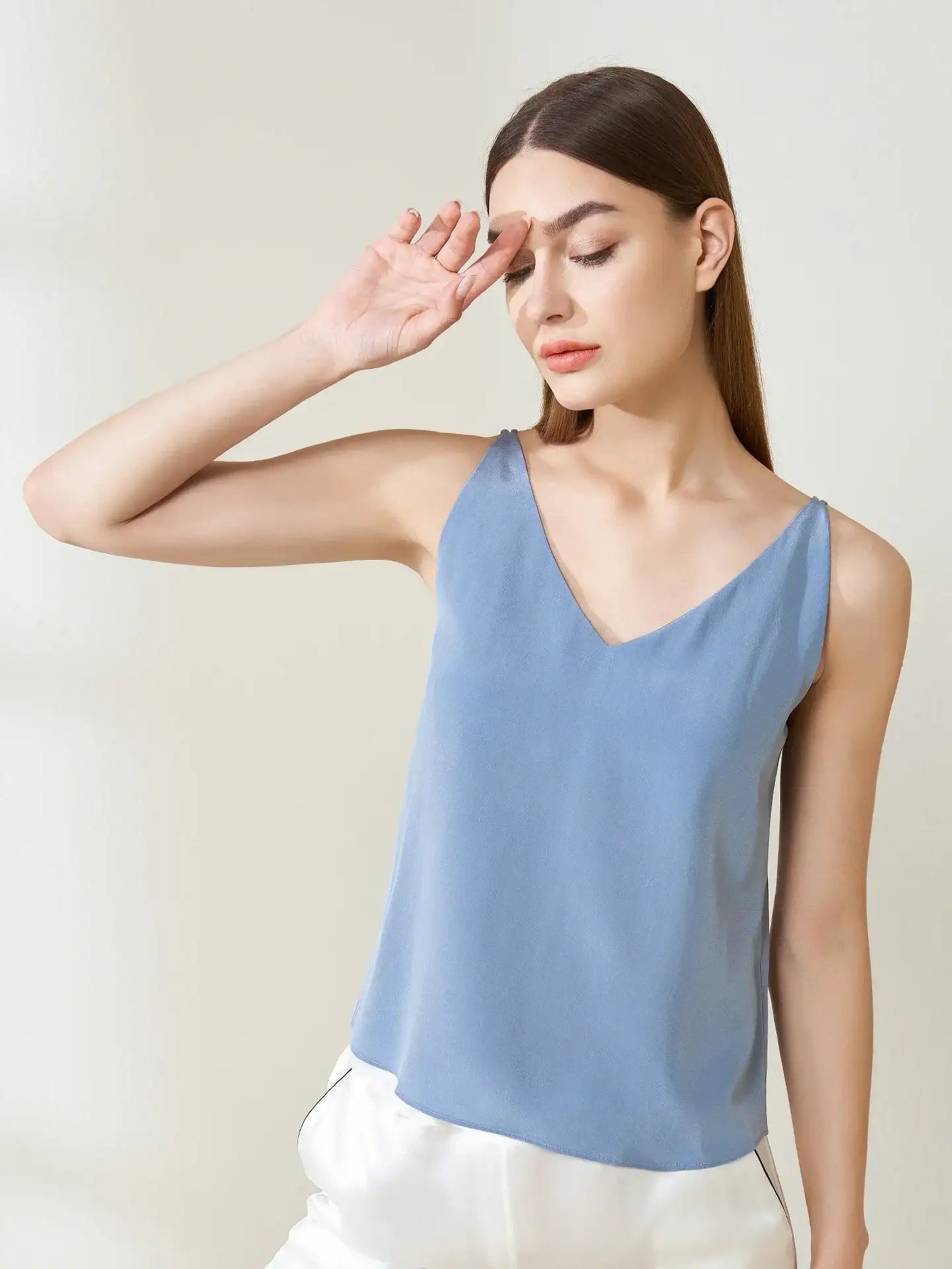 Silk Crepe De Chine Casual Camisole Top - JANCESILK