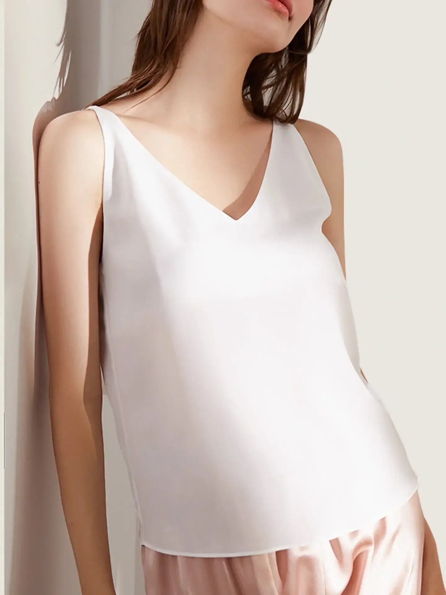 Silk Crepe De Chine Casual Camisole Top - JANCESILK