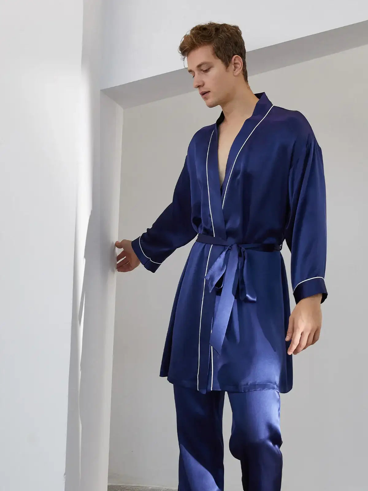 Men's robe and trousers set - JANCESILK