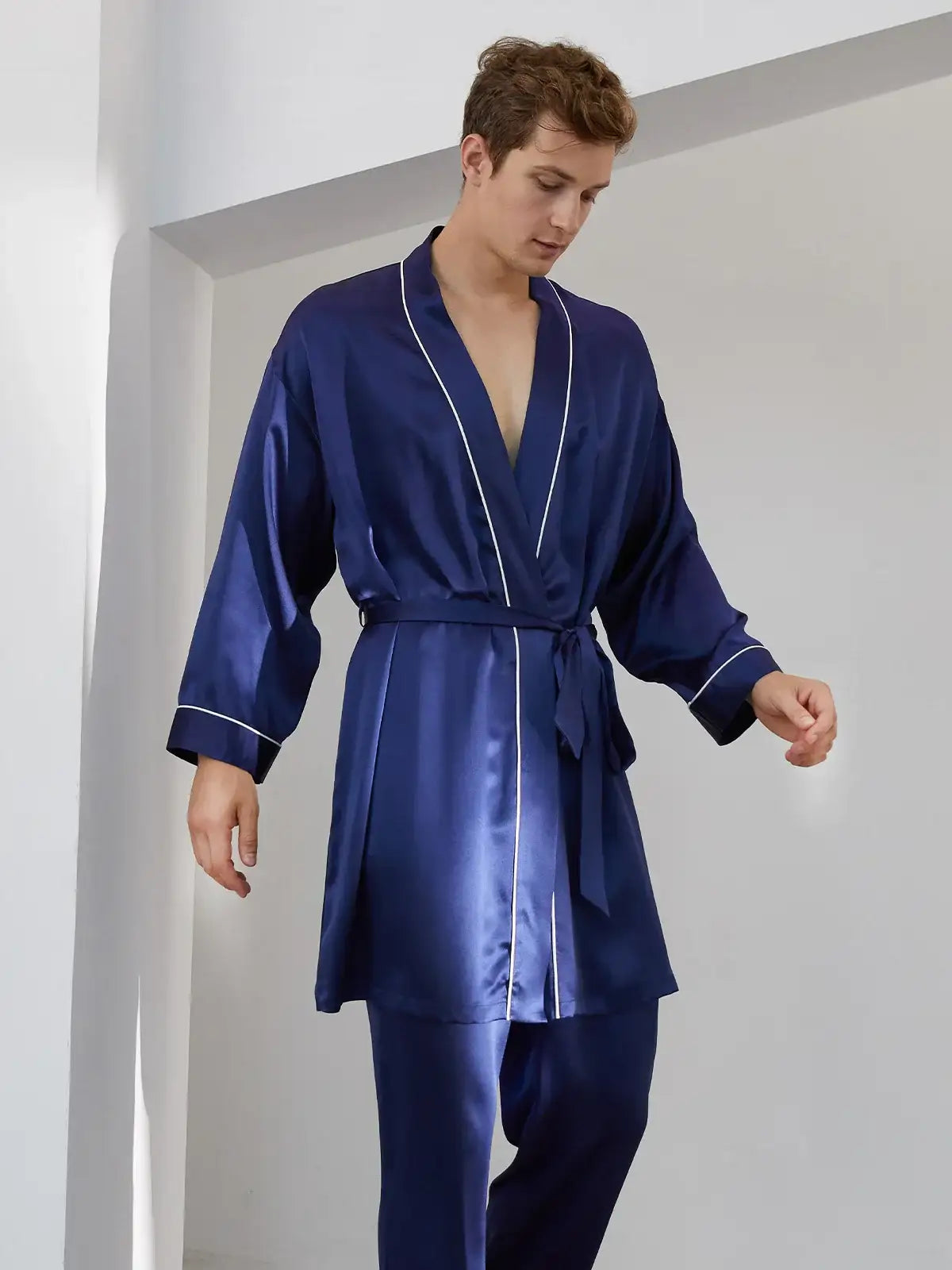 Men's robe and trousers set - JANCESILK