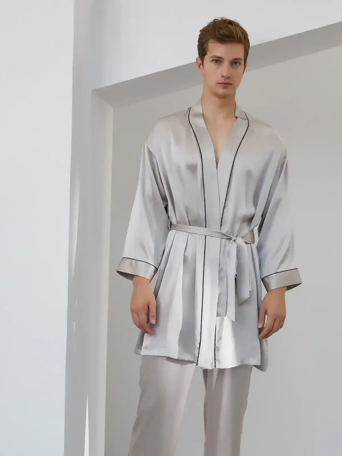 Men's robe and trousers set - JANCESILK