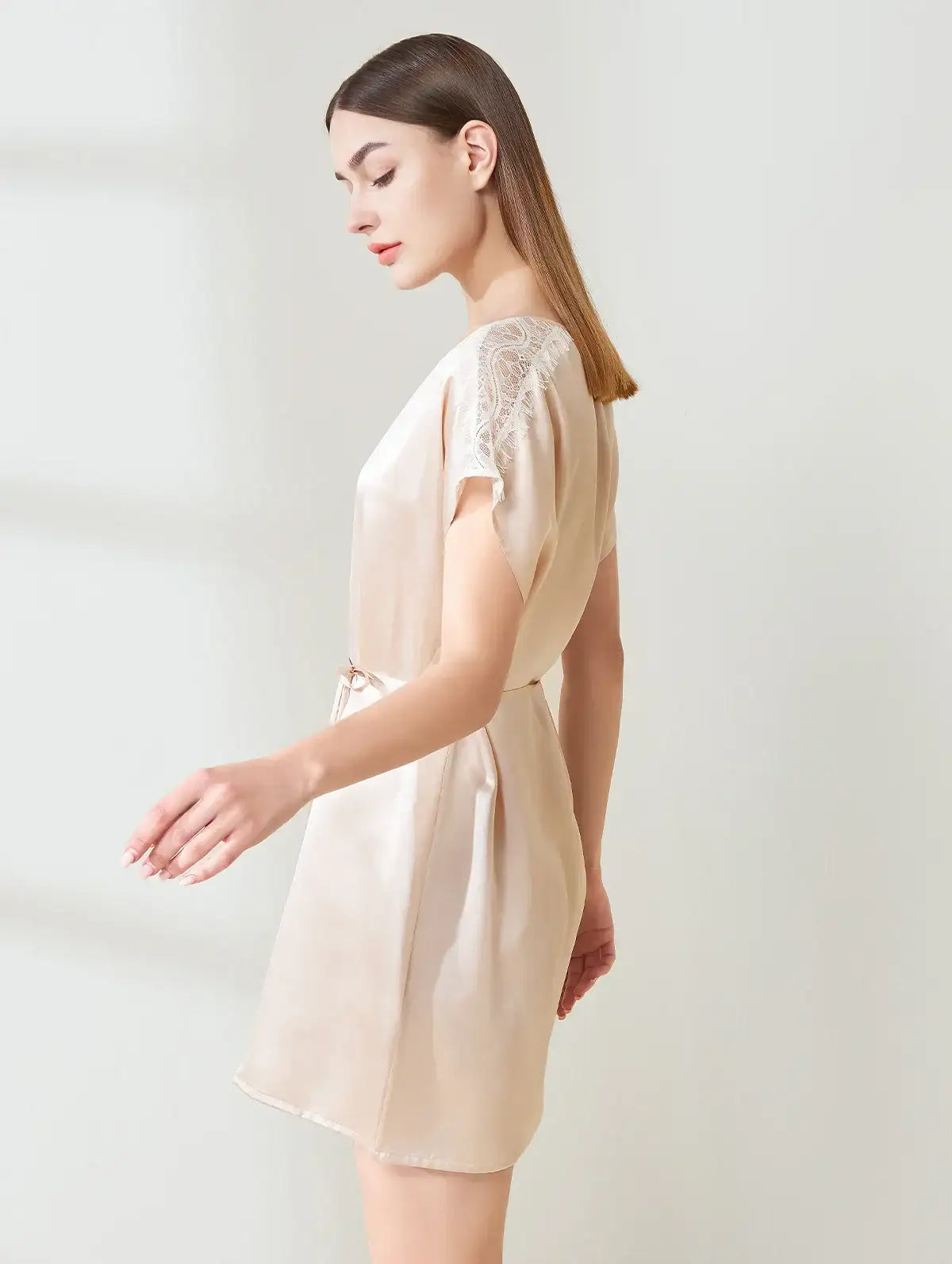 Round Neck Tie Skirt - JANCESILK