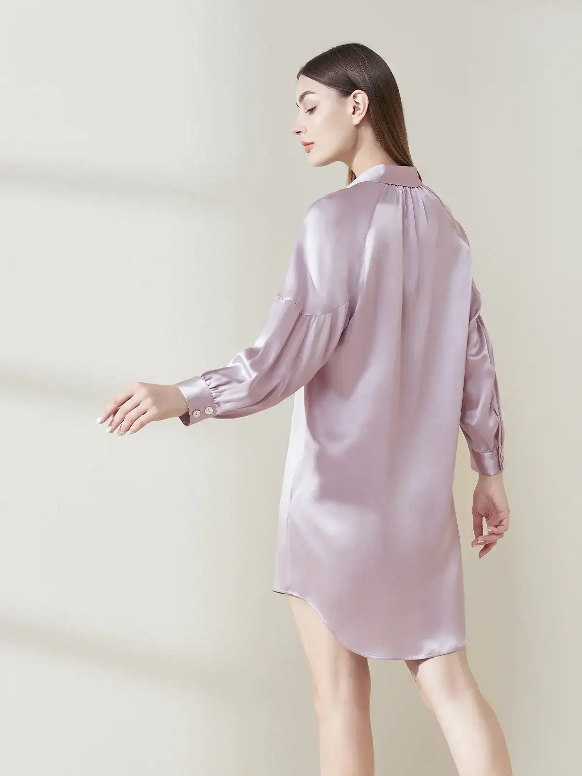 Pleated shirt dress - JANCESILK