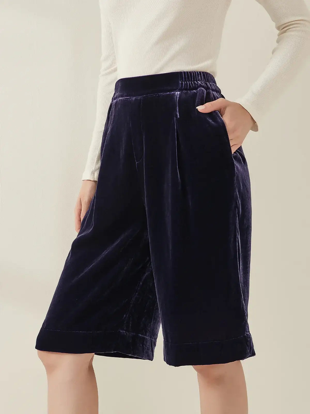 Silk Velvet Shorts - JANCESILK