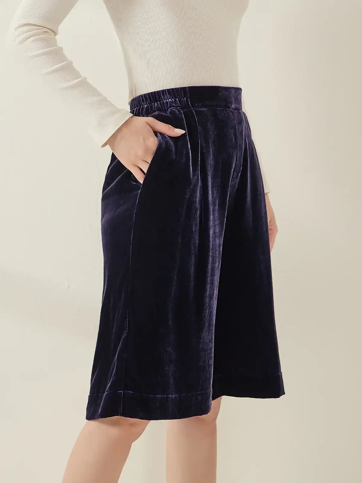 Silk Velvet Shorts - JANCESILK