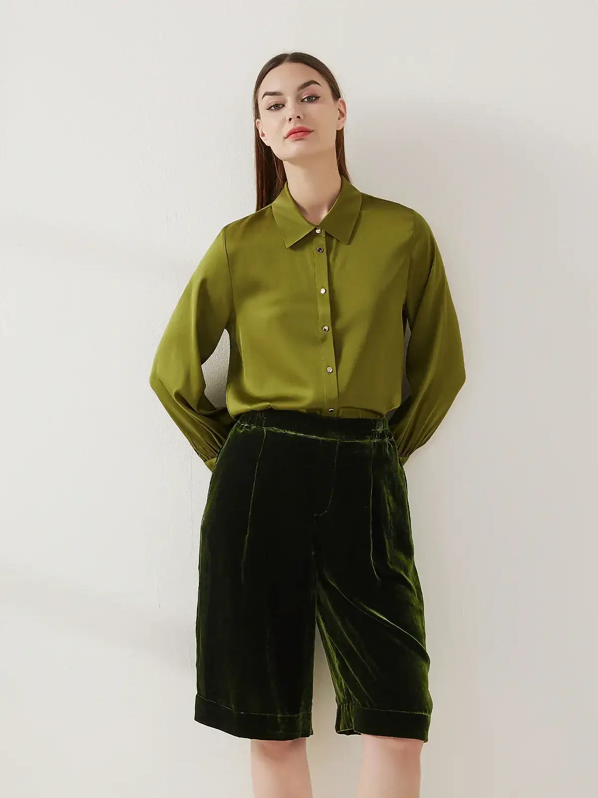 Silk Velvet Shorts - JANCESILK