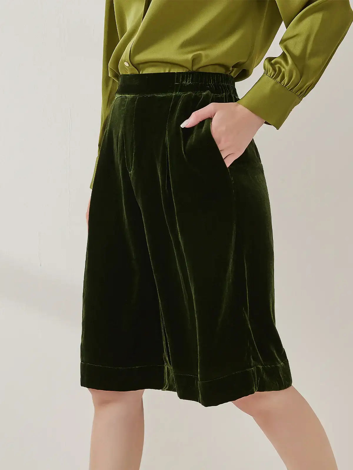 Silk Velvet Shorts - JANCESILK