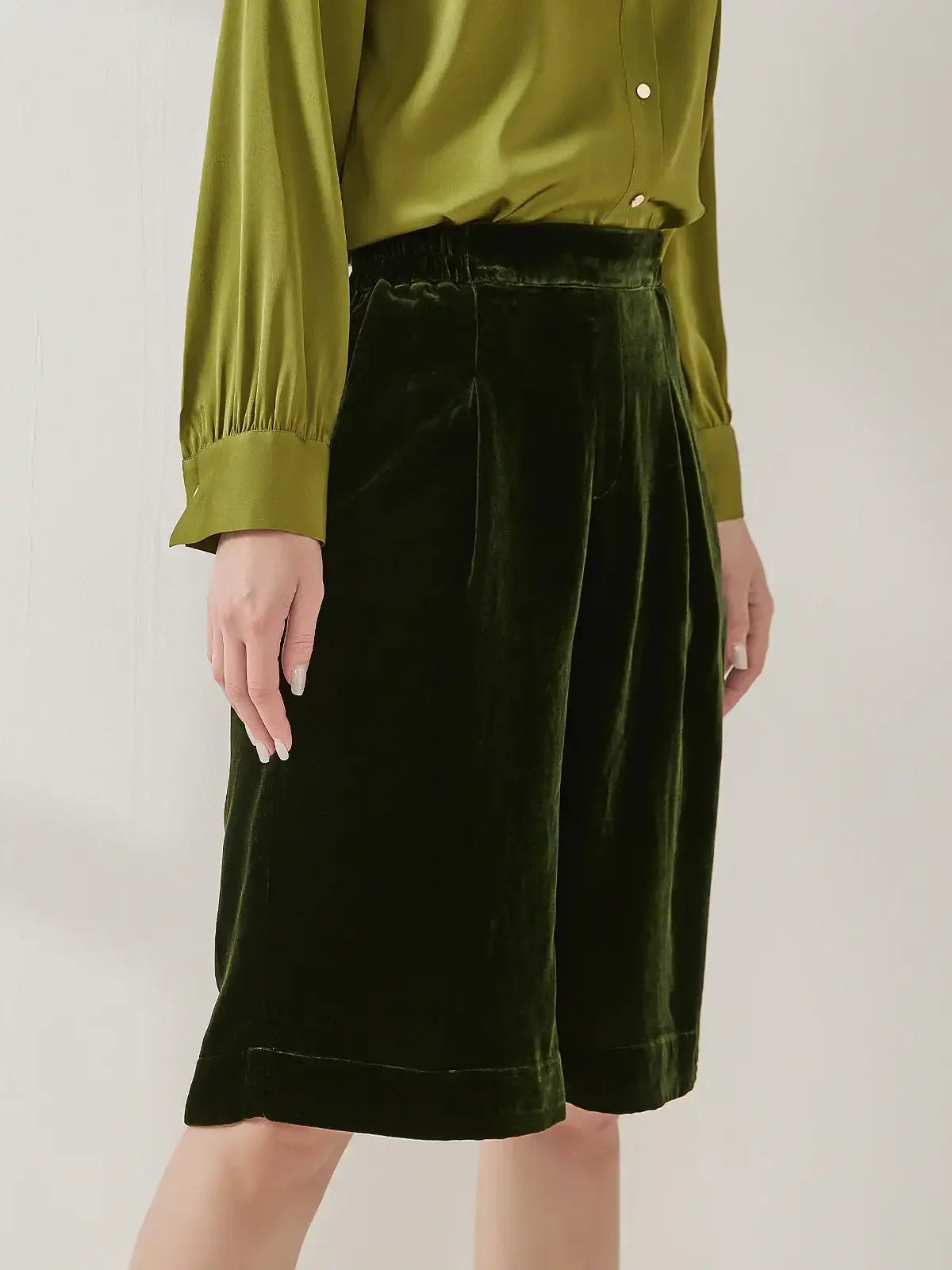 Silk Velvet Shorts - JANCESILK