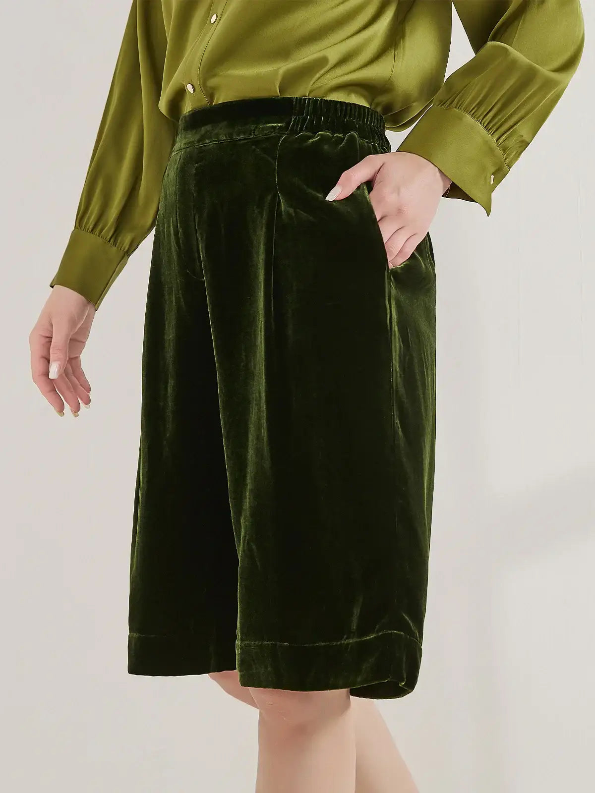 Silk Velvet Shorts - JANCESILK