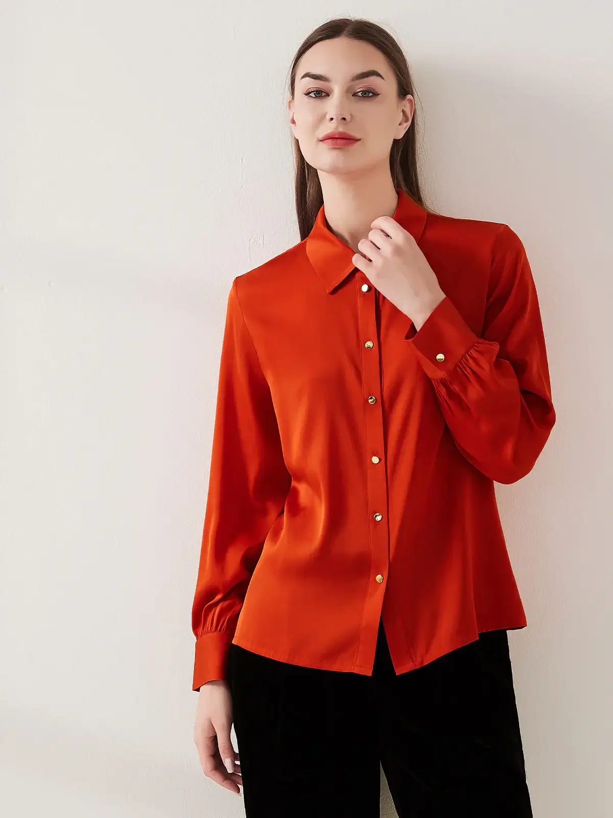 Stretch silk double joe shirt - JANCESILK
