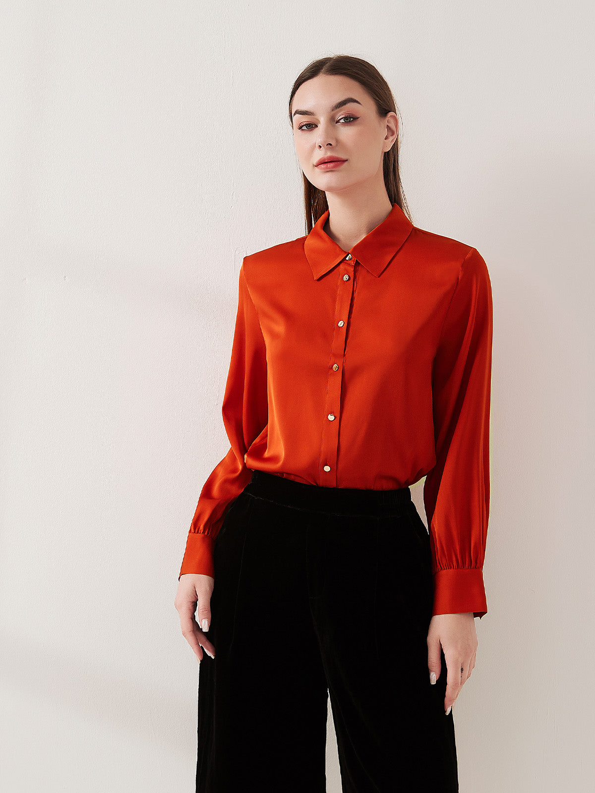 Stretch silk double joe shirt