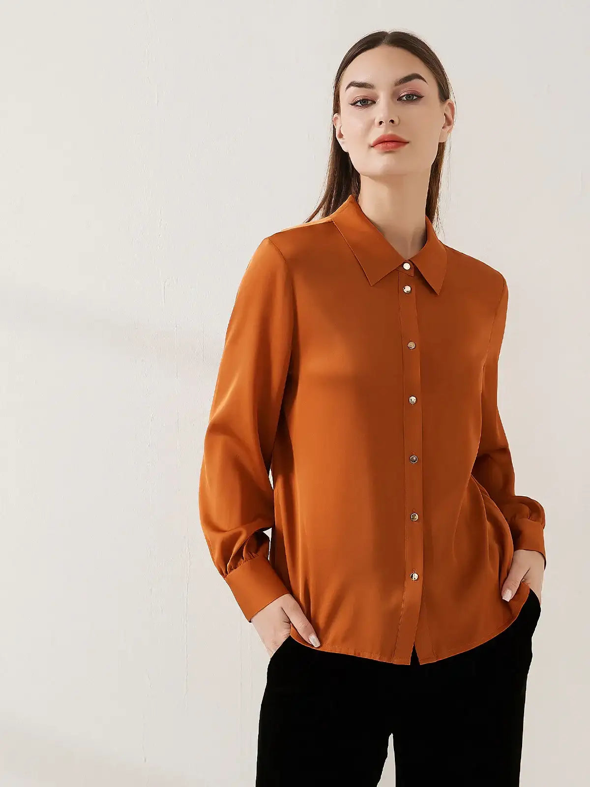 Stretch silk double joe shirt - JANCESILK