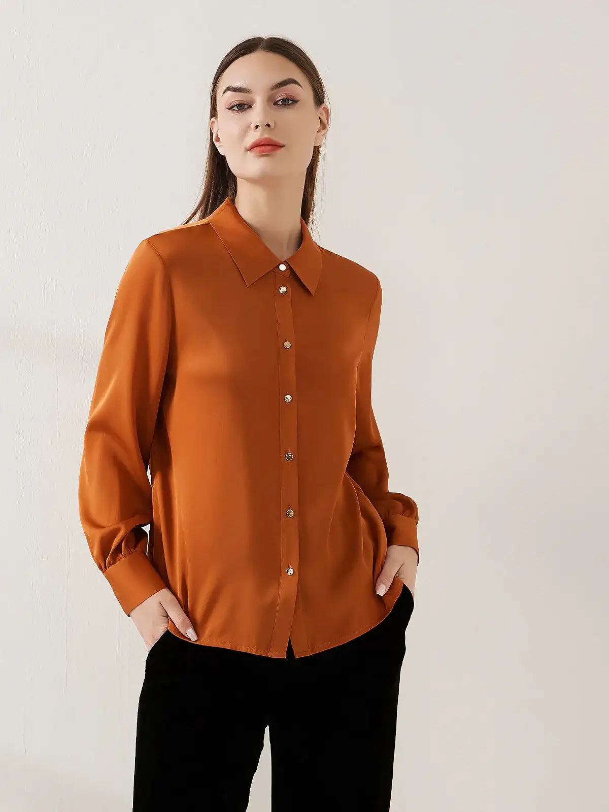 Stretch silk double joe shirt - JANCESILK