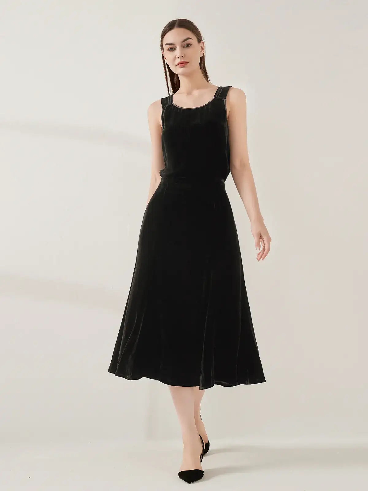 Silk Velvet Maxi Skirt - JANCESILK