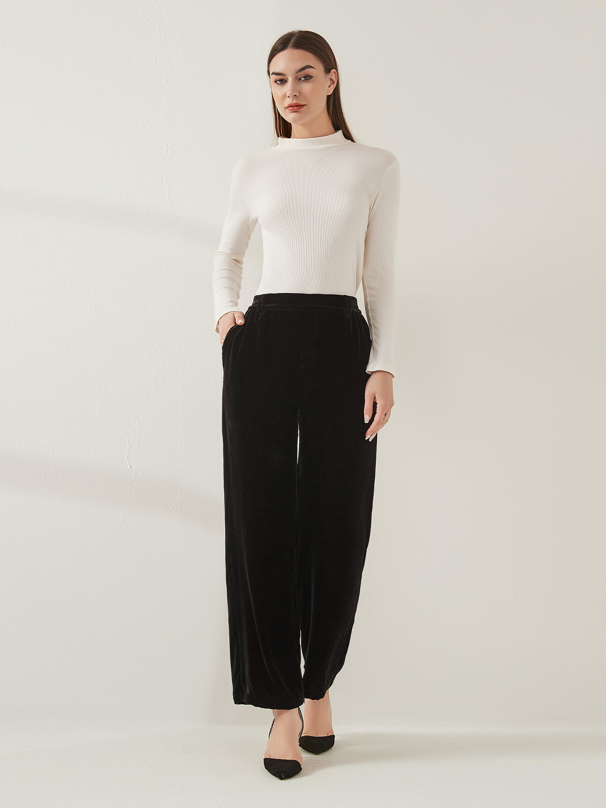 Silk Velvet Trousers