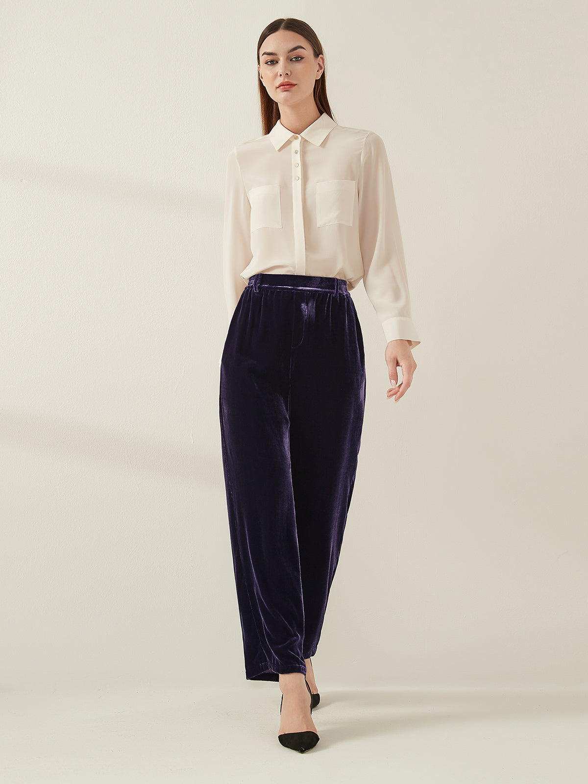 Silk Velvet Trousers