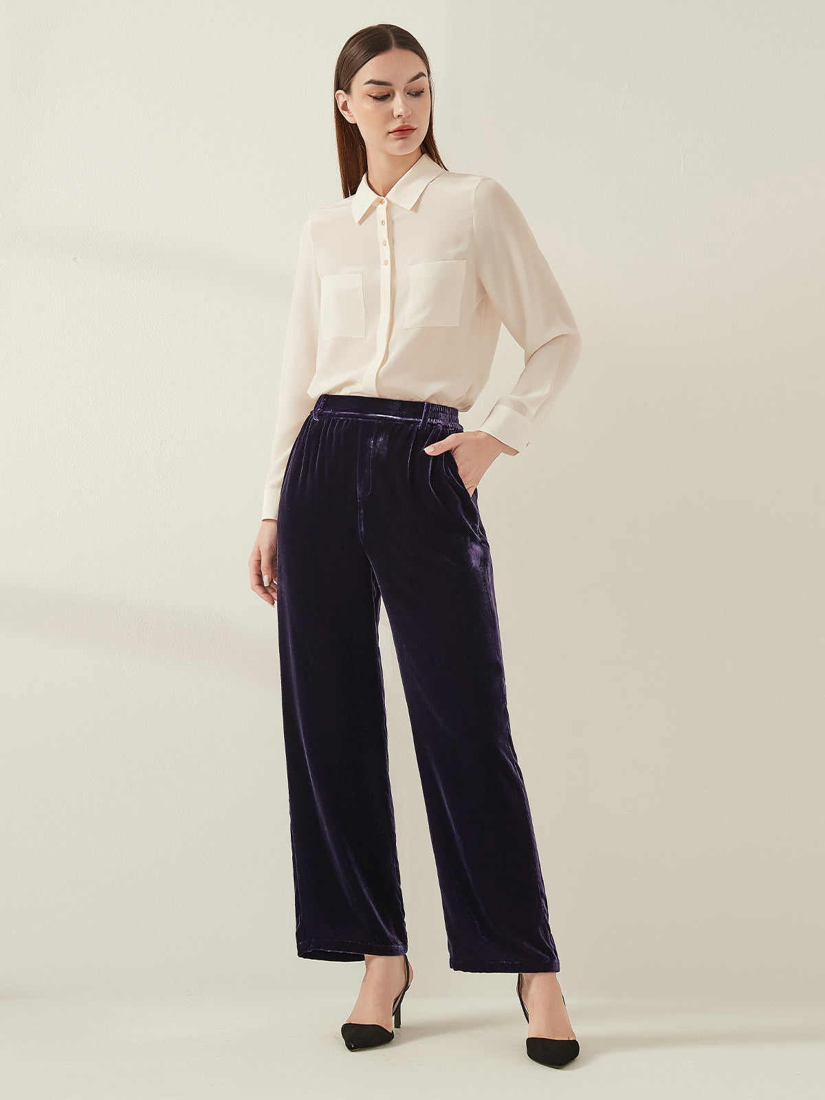 Silk Velvet Trousers