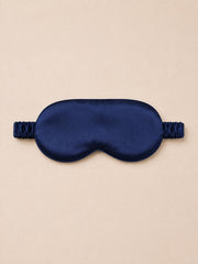 19 Momme 100% Mulberry Silk Sleep Eye Mask with Elastic Band#color_Navy