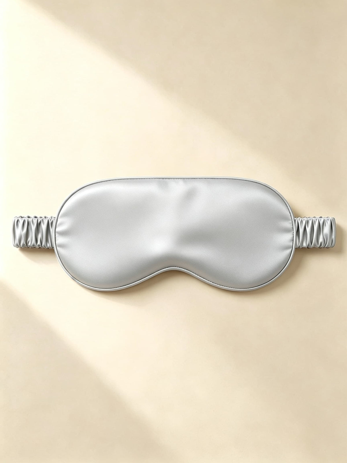 22 Momme 100% Mulberry Silk Sleep Eye Mask with Elastic Band#color_silver_gray