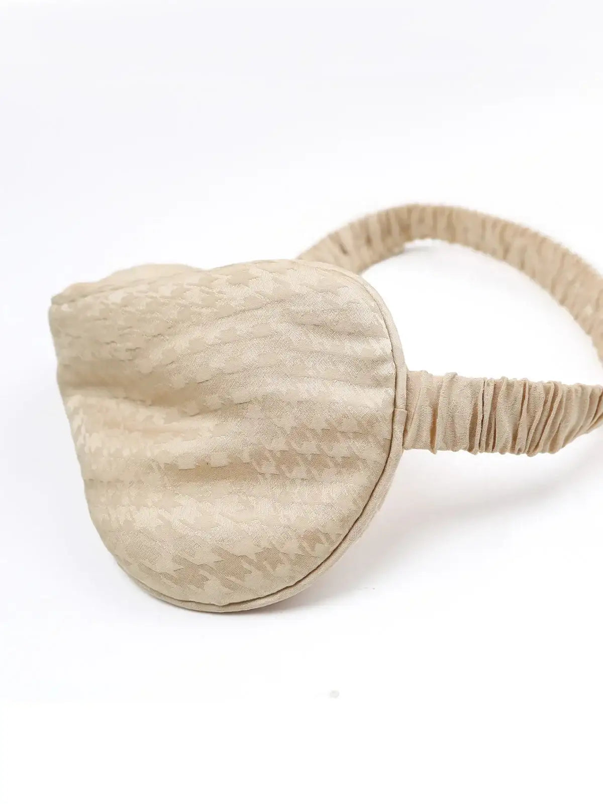 Houndstooth Silk Jacquard Eye Mask - JANCESILK
