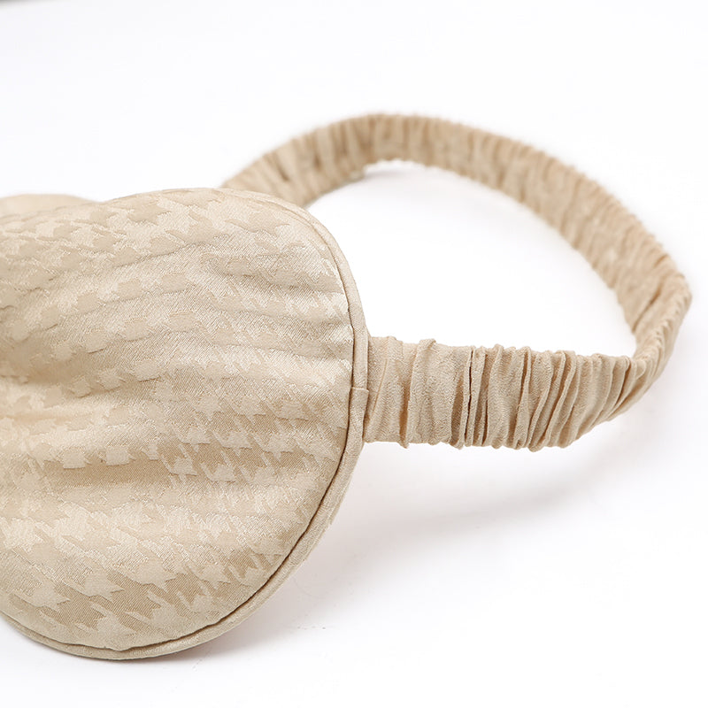Houndstooth Silk Jacquard Eye Mask
