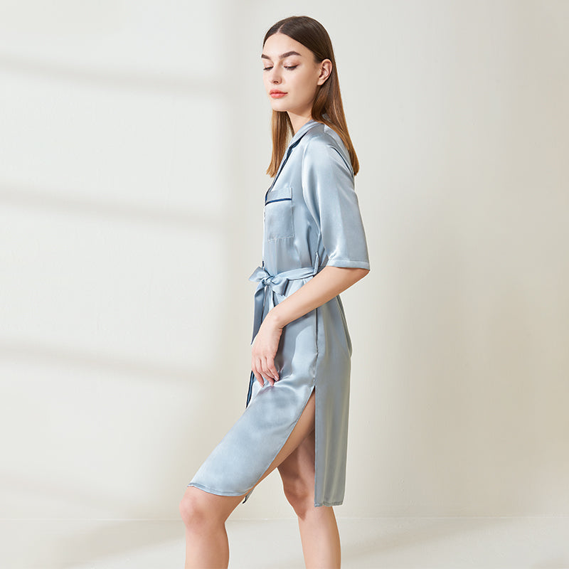 Retro lace-up maxi skirt