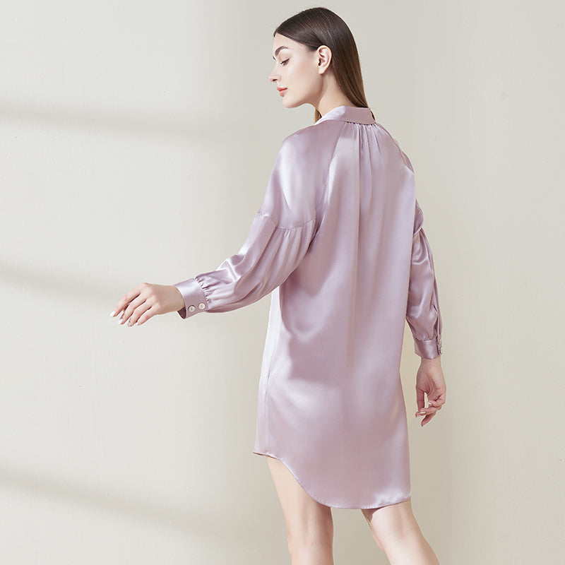 Pleated shirt dress