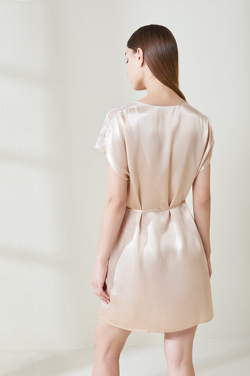 Round neck tie skirt