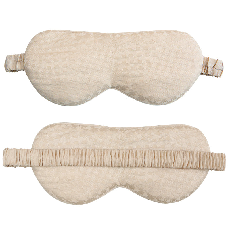 Houndstooth Silk Jacquard Eye Mask