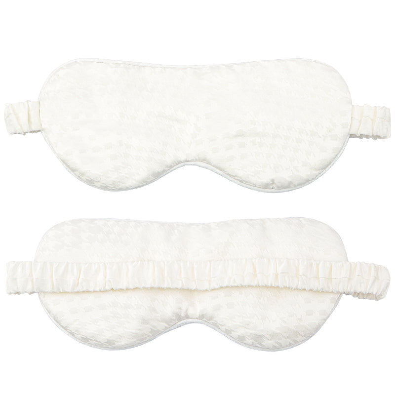 Houndstooth Silk Jacquard Eye Mask
