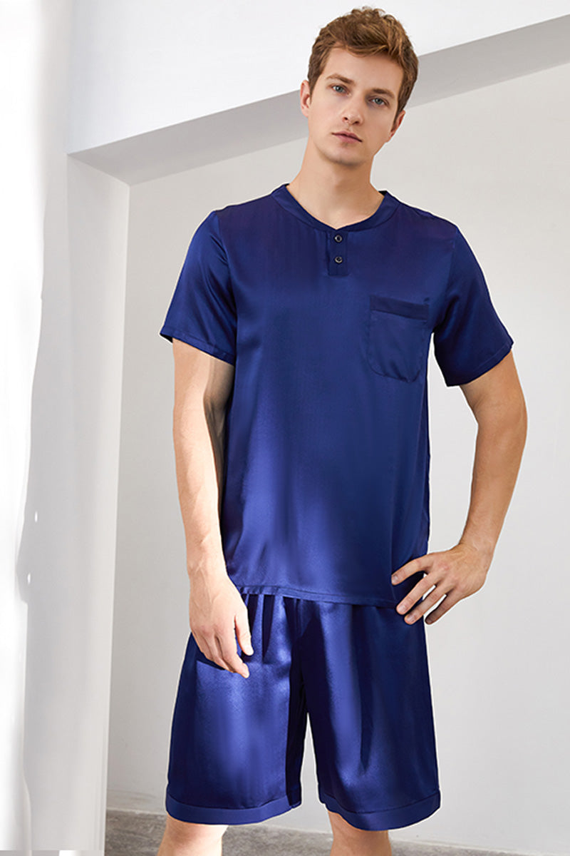 Men's crew neck short sleeve shorts suit