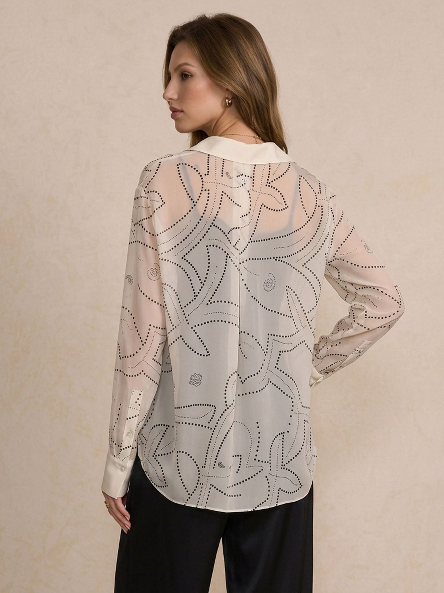 Printed Silk Georgette Shirt