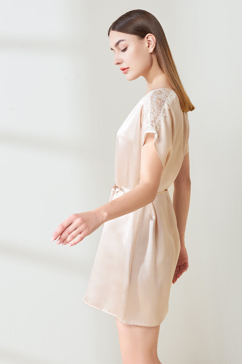 Round neck tie skirt