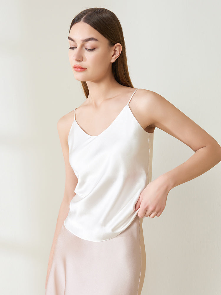 Silk stretch satin suspenders