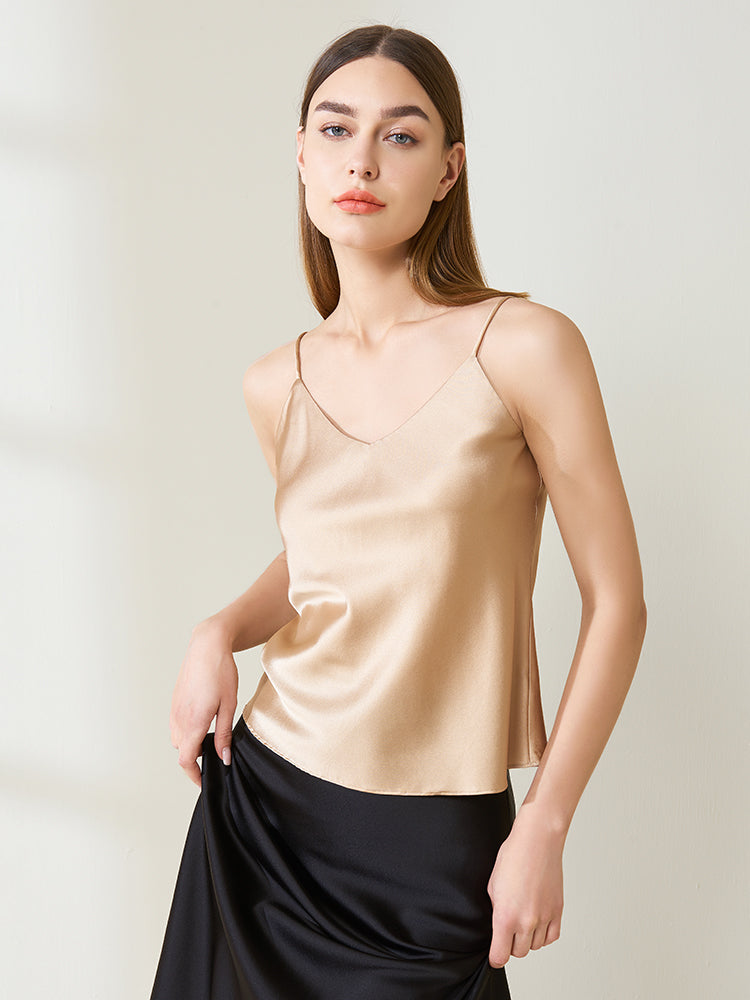 Silk stretch satin suspenders