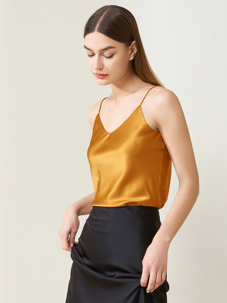 Silk stretch satin suspenders