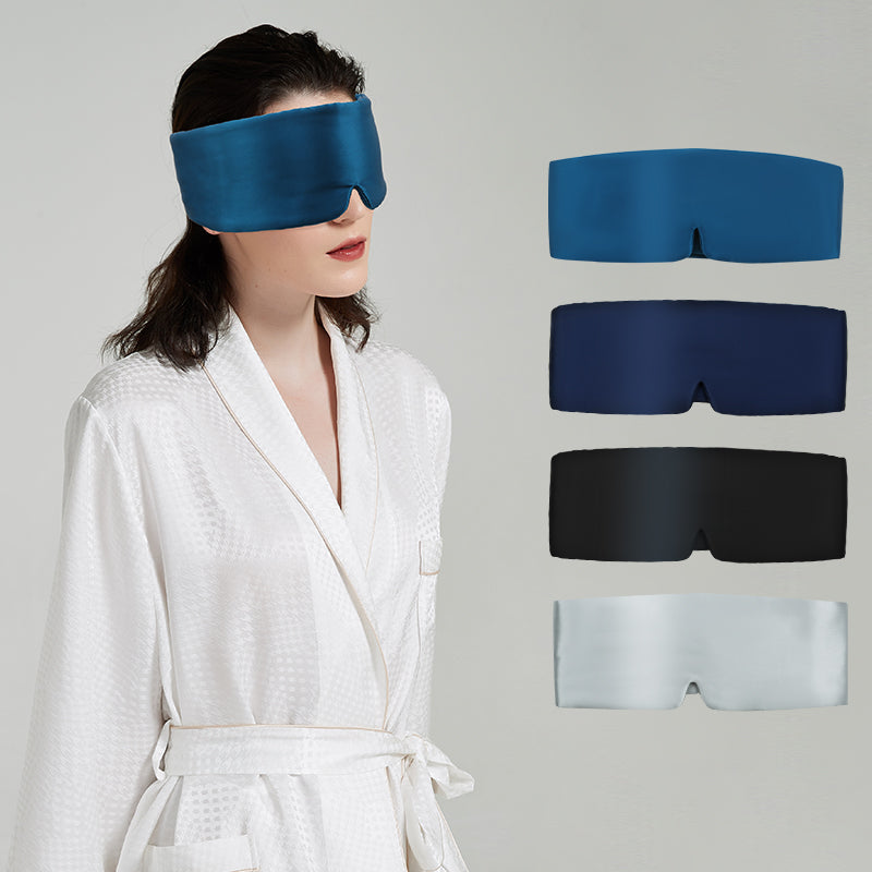 Wraparound silk eye mask