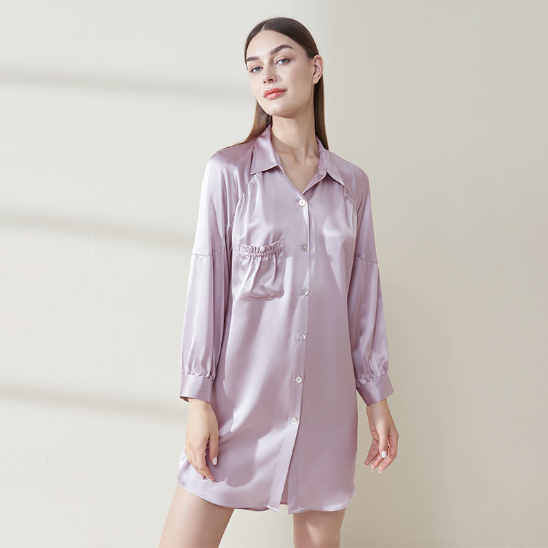 Pleated shirt dress