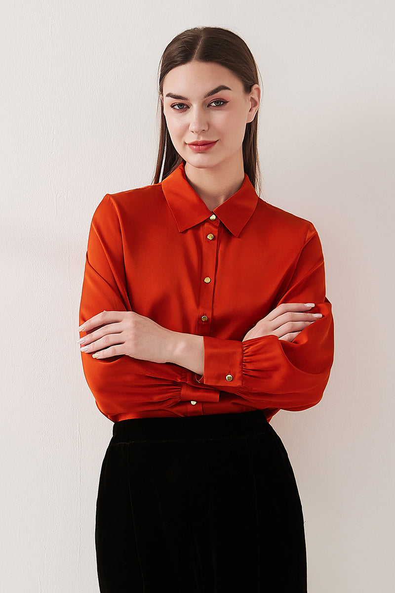 Stretch silk double joe shirt