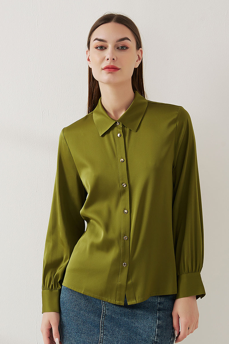 Stretch silk double joe shirt