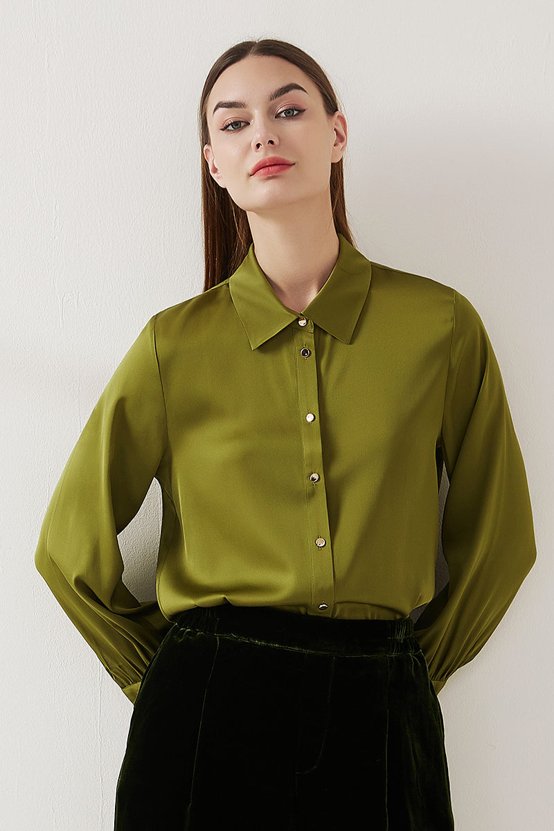 Stretch silk double joe shirt