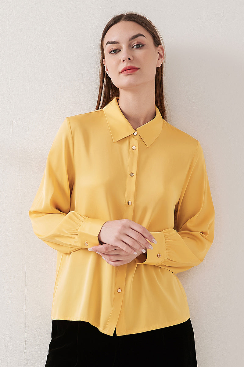 Stretch silk double joe shirt