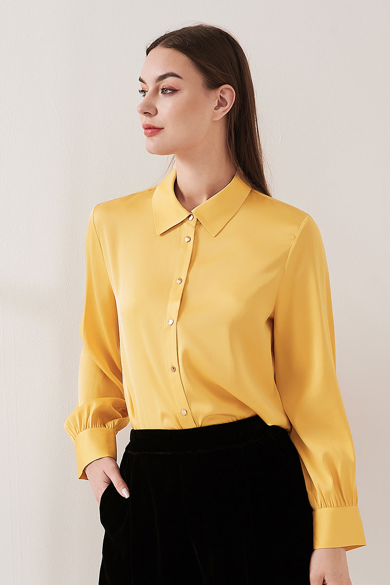 Stretch silk double joe shirt